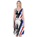 Statue of Liberty Midi Sleeveless Dress