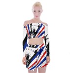 Statue of Liberty Off Shoulder Top with Mini Skirt Set