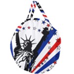 Statue of Liberty Giant Round Zipper Tote