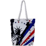 Statue of Liberty Full Print Rope Handle Tote (Small)