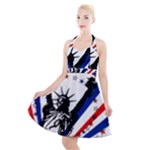 Statue of Liberty Halter Party Swing Dress 