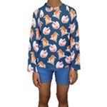 Betta Fish Kids  Long Sleeve Swimwear