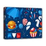 Usa 4th July America Independence Day Deluxe Canvas 20  x 16  (Stretched)