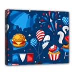 Usa 4th July America Independence Day Deluxe Canvas 24  x 20  (Stretched)