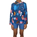 Usa 4th July America Independence Day Kids  Long Sleeve Swimwear