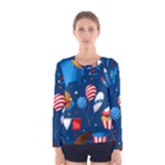 Usa 4th July America Independence Day Women s Long Sleeve Tee