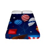 Usa 4th July America Independence Day Fitted Sheet (Full/ Double Size)