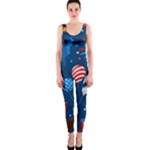 Usa 4th July America Independence Day One Piece Catsuit