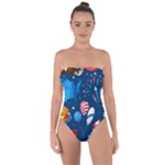 Usa 4th July America Independence Day Tie Back One Piece Swimsuit