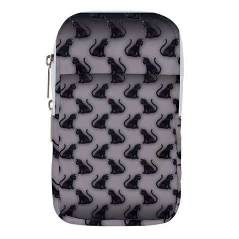 Black Cats On Gray Waist Pouch (Small) from ArtsNow.com