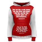 Womens Scripture Wear Pullover Red w white fliped Women s Pullover Hoodie