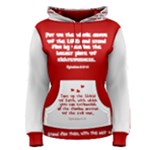 Womens Scripture Wear Pullover Red w white front pocket Women s Pullover Hoodie