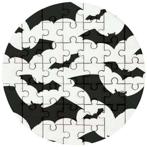 Deathrock Bats Wooden Puzzle Round from ArtsNow.com