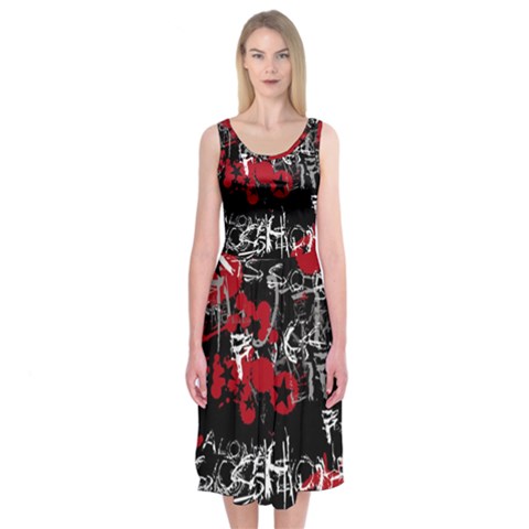 Emo Graffiti Midi Sleeveless Dress from ArtsNow.com