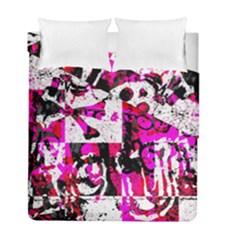 Pink Checker Graffiti Duvet Cover Double Side (Full/ Double Size) from ArtsNow.com