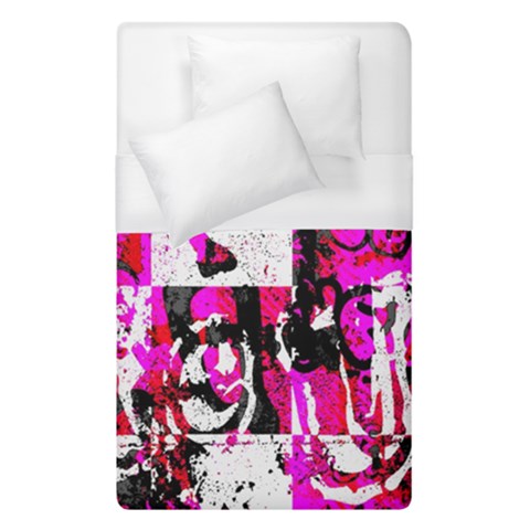 Pink Checker Graffiti Duvet Cover (Single Size) from ArtsNow.com