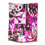 Pink Checker Graffiti Medium Tapestry