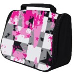 Pink Star Splatter Full Print Travel Pouch (Big)