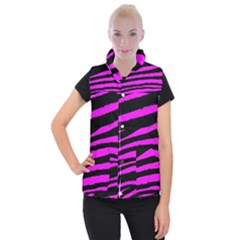 Pink Zebra Women s Button Up Vest from ArtsNow.com