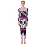 Cartoon Skull Long Sleeve Catsuit