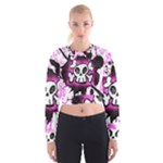 Cartoon Skull Cropped Sweatshirt