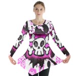 Cartoon Skull Long Sleeve Tunic 