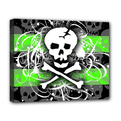 Deathrock Skull Deluxe Canvas 20  x 16  (Stretched) from ArtsNow.com