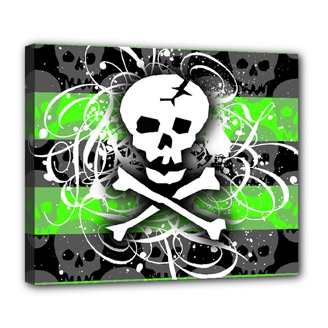 Deathrock Skull Deluxe Canvas 24  x 20  (Stretched) from ArtsNow.com