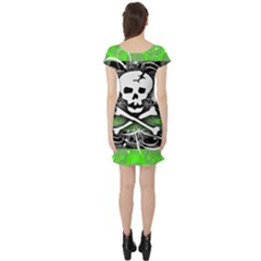 Short Sleeve Skater Dress Back