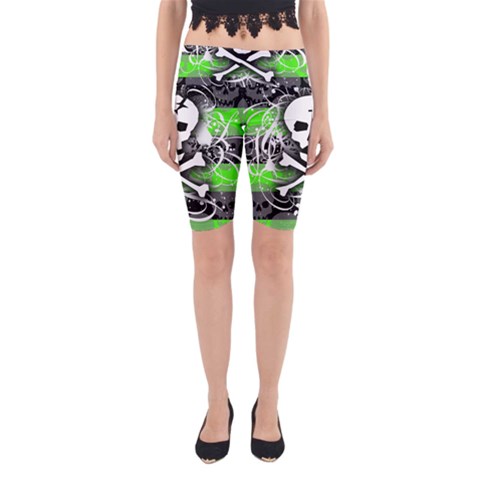 Deathrock Skull Yoga Cropped Leggings from ArtsNow.com