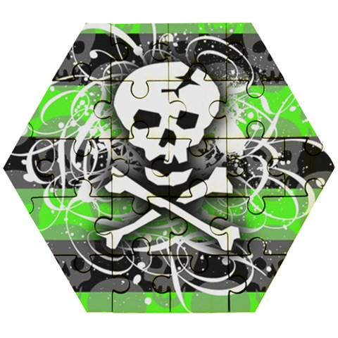 Deathrock Skull Wooden Puzzle Hexagon from ArtsNow.com