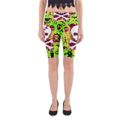 Deathrock Skull & Crossbones Yoga Cropped Leggings from ArtsNow.com