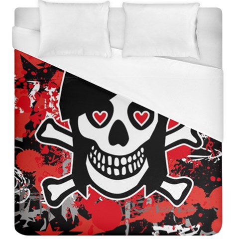 Emo Girl Skull Duvet Cover (King Size) from ArtsNow.com