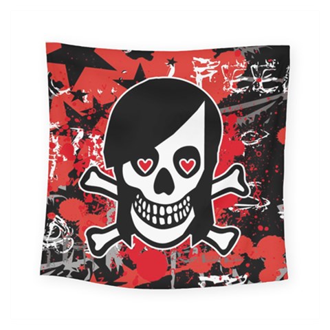 Emo Girl Skull Square Tapestry (Small) from ArtsNow.com