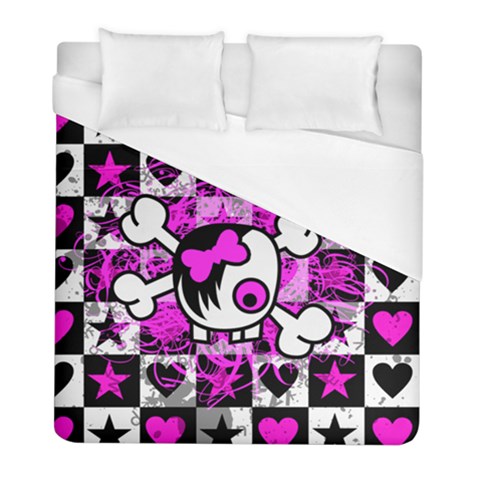 Emo Scene Girl Skull Duvet Cover (Full/ Double Size) from ArtsNow.com