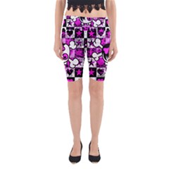 Emo Scene Girl Skull Yoga Cropped Leggings from ArtsNow.com