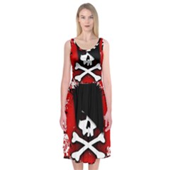 Emo Skull Midi Sleeveless Dress from ArtsNow.com