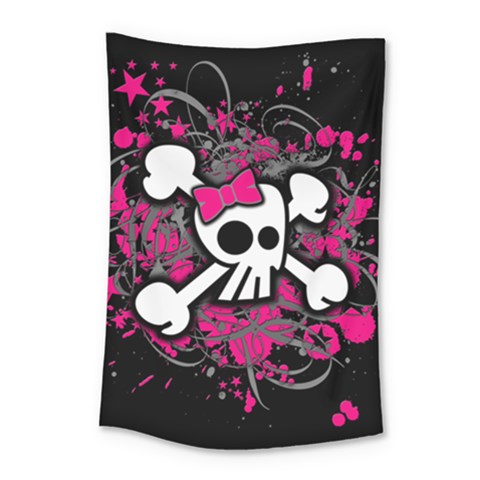 Girly Skull & Crossbones Small Tapestry from ArtsNow.com