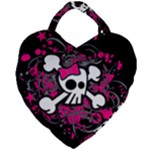 Girly Skull & Crossbones Giant Heart Shaped Tote