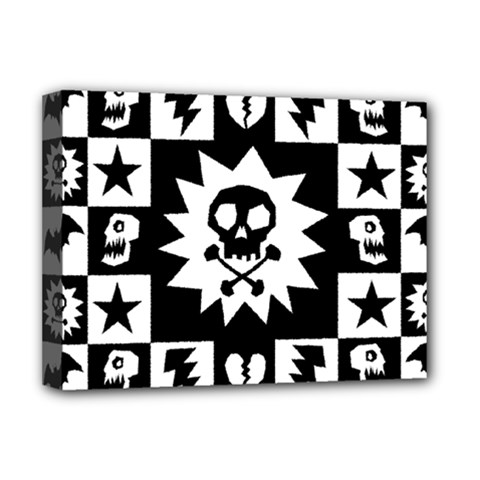 Gothic Punk Skull Deluxe Canvas 16  x 12  (Stretched)  from ArtsNow.com