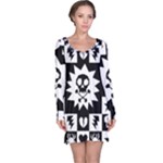 Gothic Punk Skull Long Sleeve Nightdress