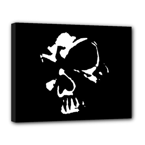 Gothic Skull Canvas 14  x 11  (Stretched) from ArtsNow.com