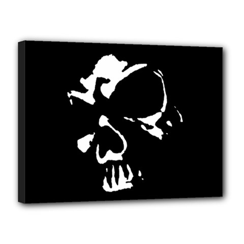 Gothic Skull Canvas 16  x 12  (Stretched) from ArtsNow.com