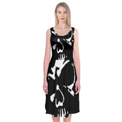 Gothic Skull Midi Sleeveless Dress from ArtsNow.com