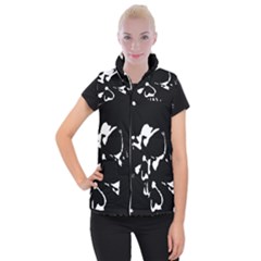 Gothic Skull Women s Button Up Vest from ArtsNow.com