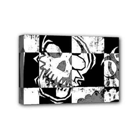 Grunge Skull Mini Canvas 6  x 4  (Stretched) from ArtsNow.com