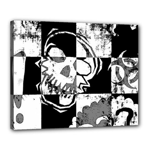 Grunge Skull Canvas 20  x 16  (Stretched) from ArtsNow.com