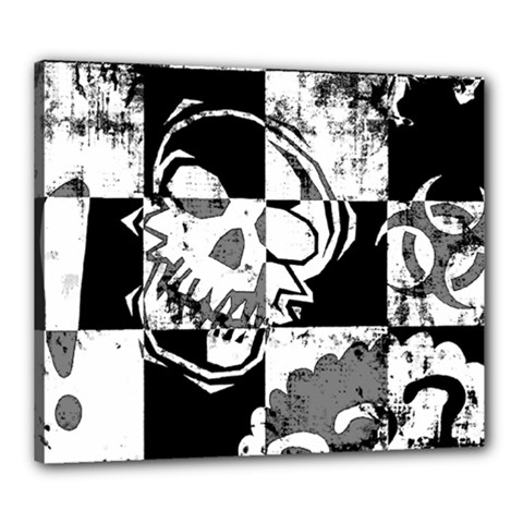 Grunge Skull Canvas 24  x 20  (Stretched) from ArtsNow.com