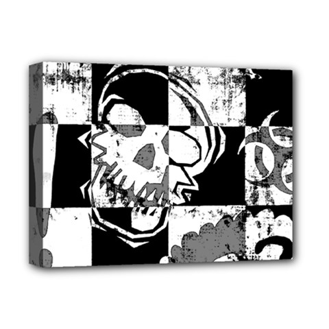 Grunge Skull Deluxe Canvas 16  x 12  (Stretched)  from ArtsNow.com