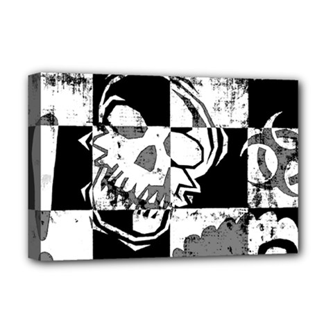 Grunge Skull Deluxe Canvas 18  x 12  (Stretched) from ArtsNow.com